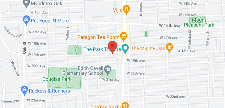 map of 561 W 19TH AVENUE